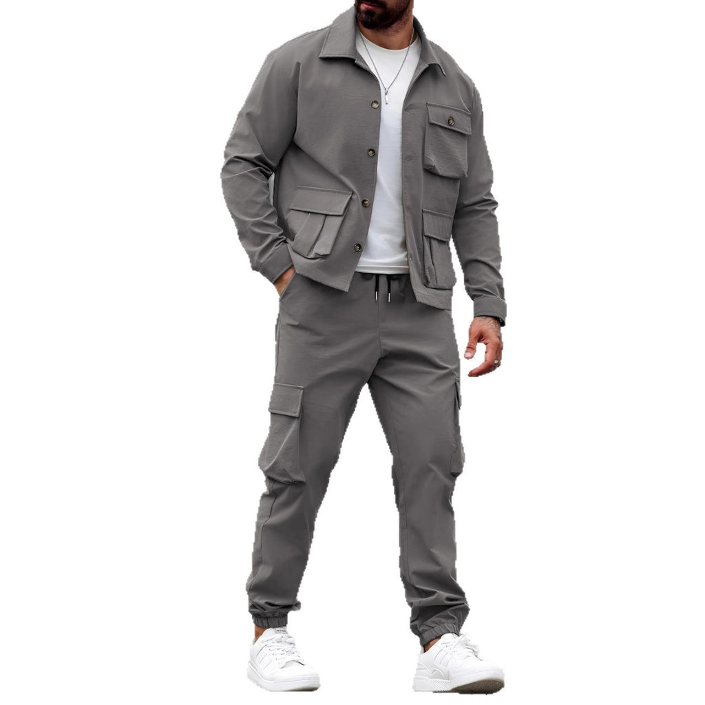 Men's Vintage Overalls Jacket & Multi-Pocket Cargo Trousers | Tough Guy Suit
