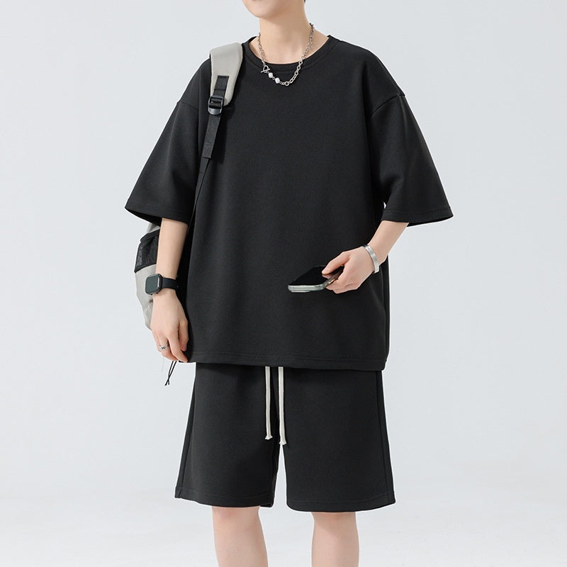 Men's Quick-Dry Breathable Loose Leisure Suit | Short Sleeve & Shorts Set