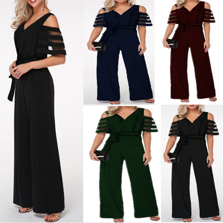 Women's Casual One-Piece Wide-Leg Pants
