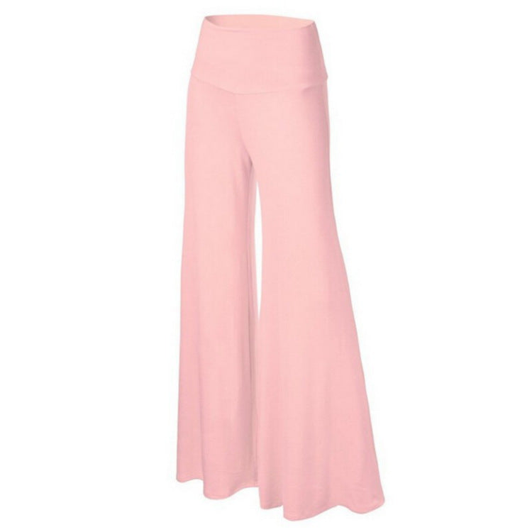 Solid Color Wide-Leg Yoga Pants
