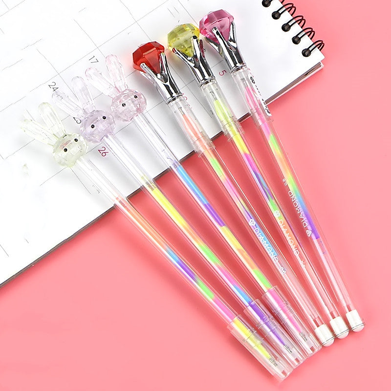 Rotating Crystal & Rabbit Ballpoint Pen | Metal Gift Pen