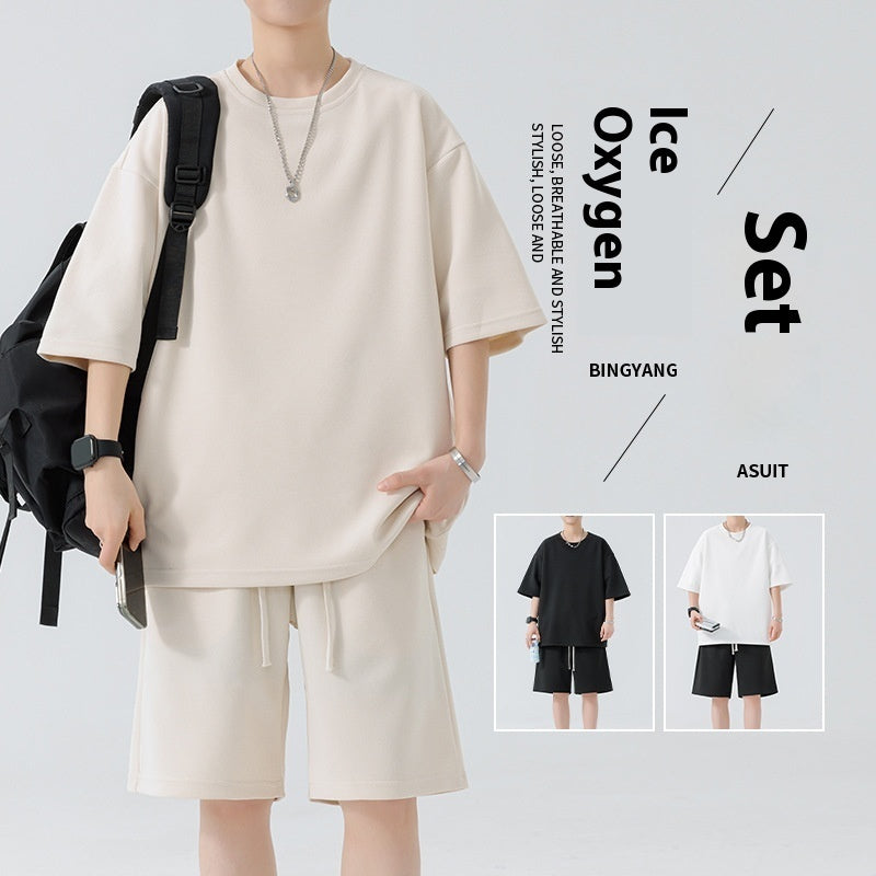 Men's Quick-Dry Breathable Loose Leisure Suit | Short Sleeve & Shorts Set