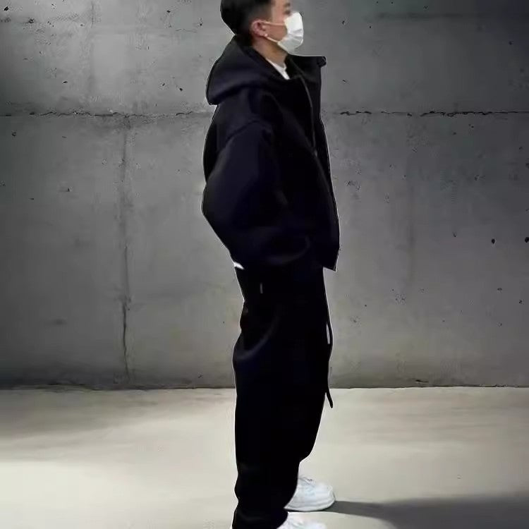 Men's Fleece-Lined Hoodie & Sweatpants Set | Thick Winter Sweatsuit