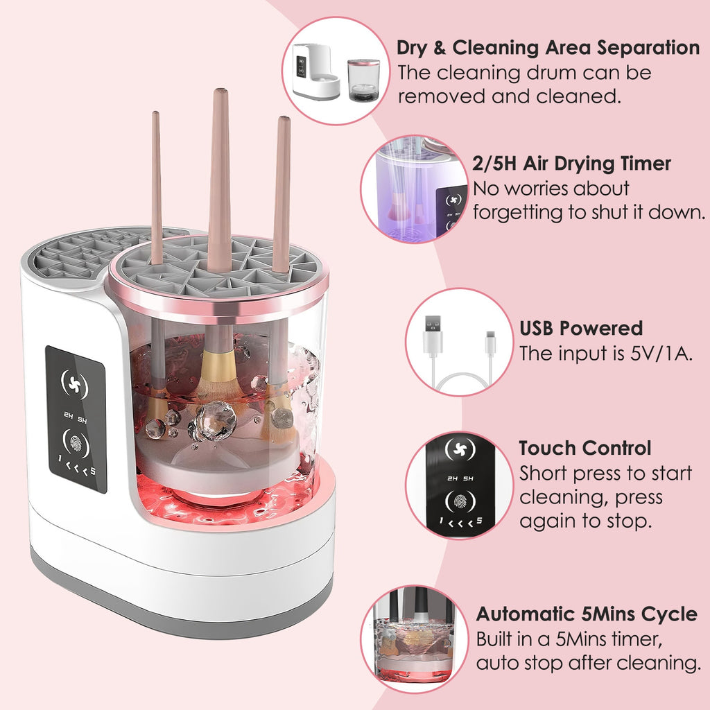 4-In-1 Electric Makeup Brush Cleaner & Dryer Machine