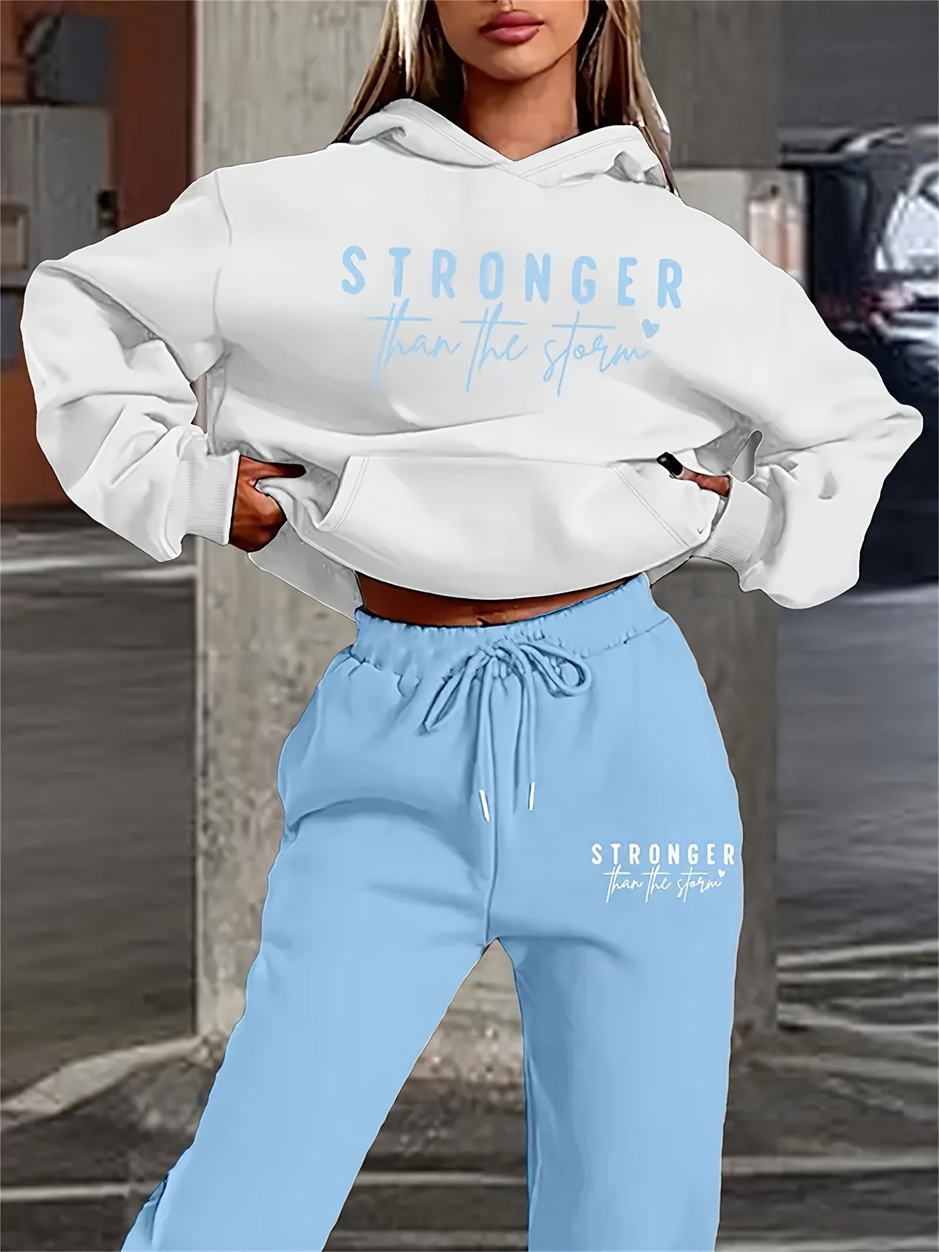 Women's Drop-Shoulder Sweatsuit Set | Cozy Loungewear