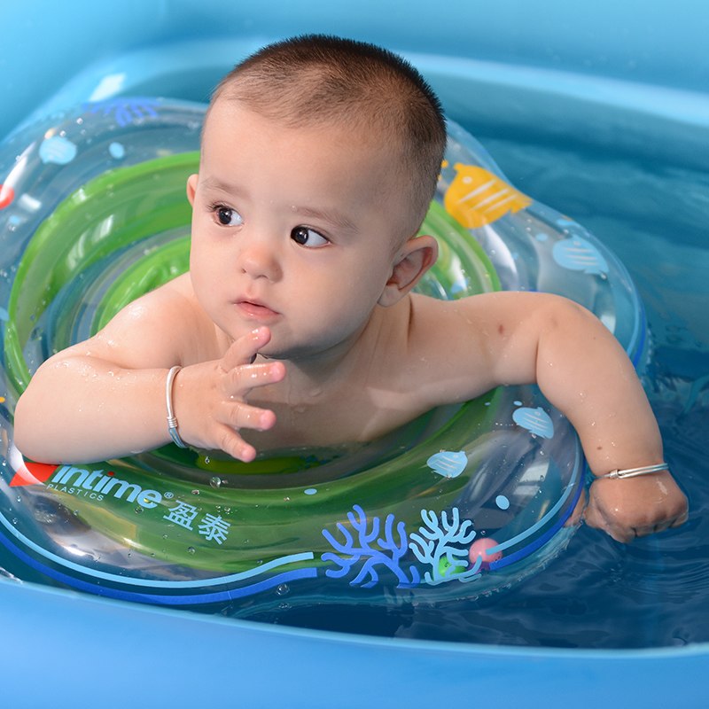 Baby Inflatable Float Boat Swim Seat — Fish Print