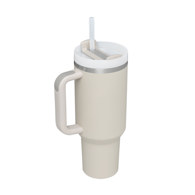 40 Oz Tumbler With Handle & Straw | Insulated Stainless Steel Travel Mug