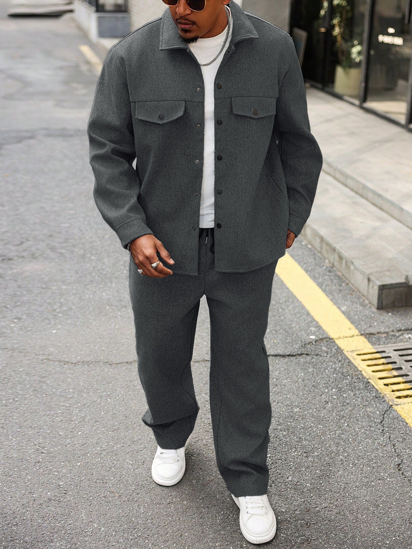 Men's Autumn Casual Cargo Jacket & Pants Set | Utility Streetwear
