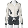 Women's Sports Tight Hooded Two-Piece Suit | Active & Athleisure Set