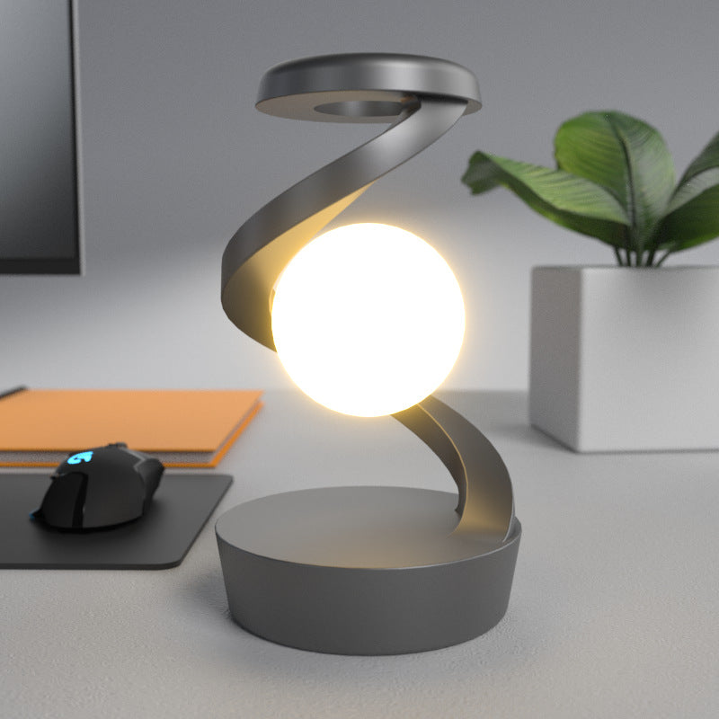 Rotating Moon Desk Lamp | Wireless Charging & Sensor Control Night Light