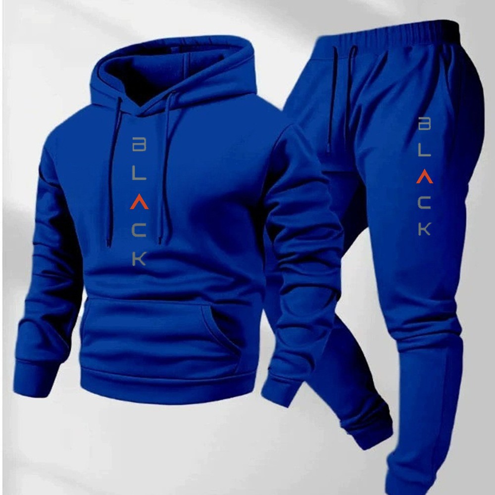 Men's Retro Letter-Print Long-Sleeve Top & Pants Set | Vintage Casual Outfit
