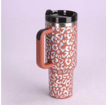 40 Oz Tumbler With Handle & Straw | Insulated Stainless Steel Travel Mug
