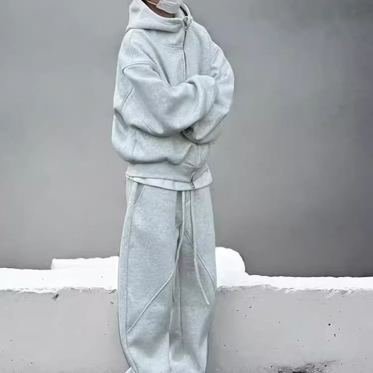 Men's Fleece-Lined Hoodie & Sweatpants Set | Thick Winter Sweatsuit