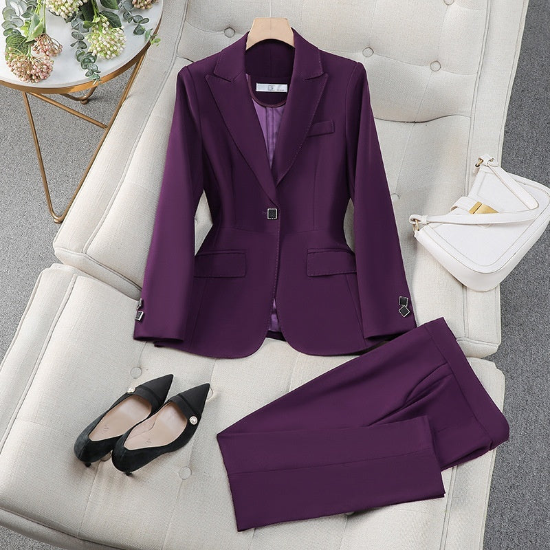 Elegant High-End Blazer & Pants Set | Spring Autumn Professional Wear