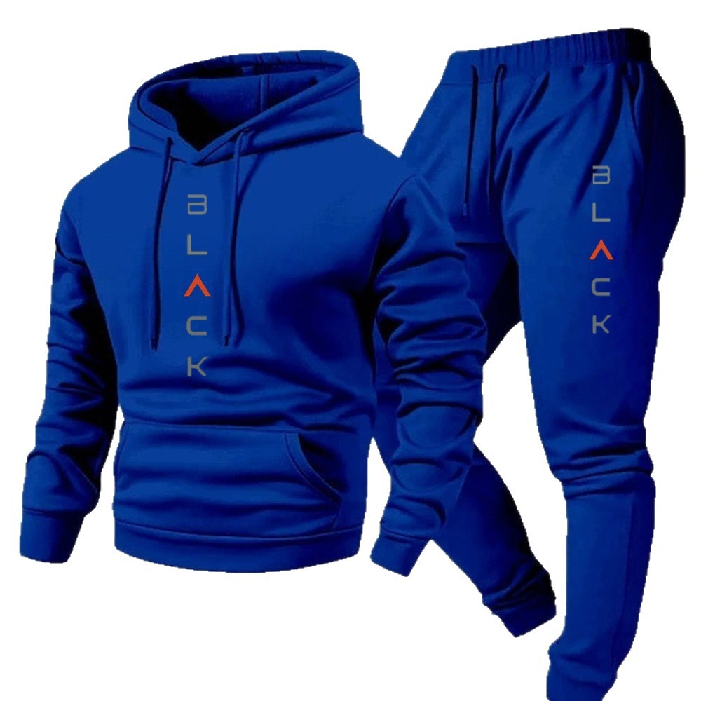 Men's Retro Letter-Print Long-Sleeve Top & Pants Set | Vintage Casual Outfit