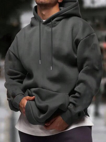 Men's Oversized Drop-Shoulder Hoodie | Relaxed Fit Streetwear