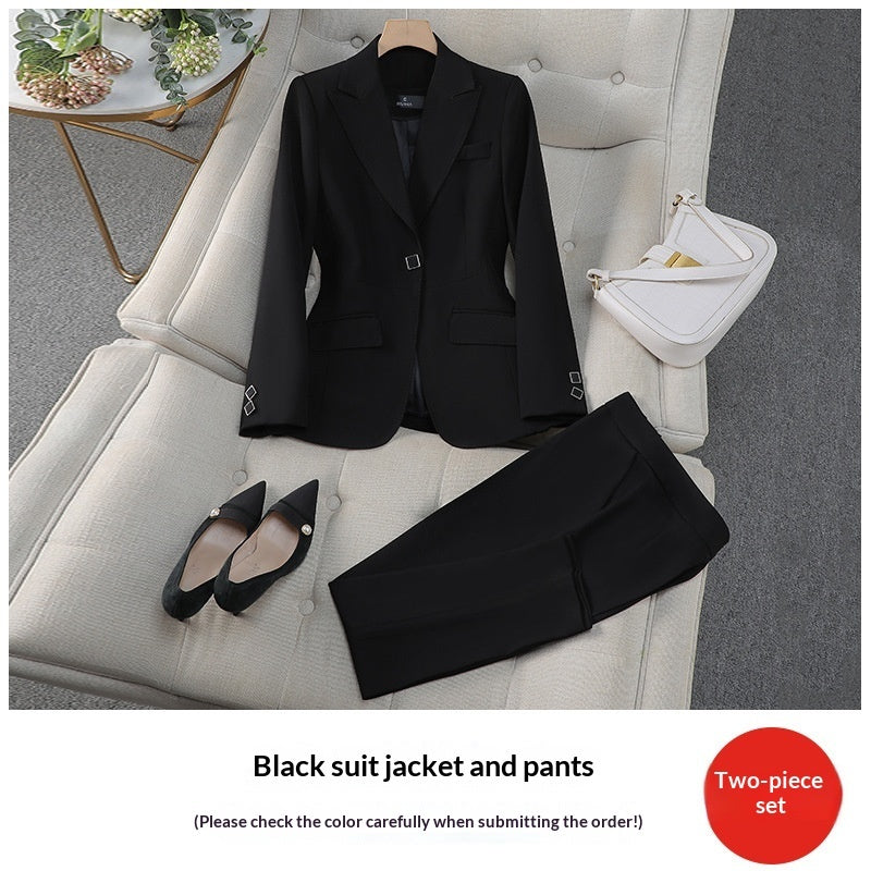 Elegant High-End Blazer & Pants Set | Spring Autumn Professional Wear