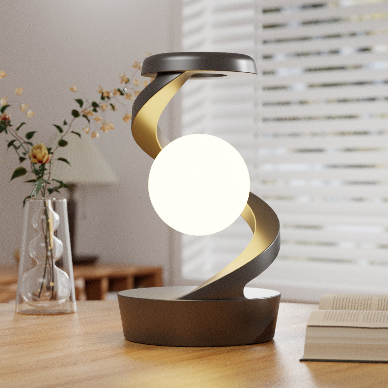 Rotating Moon Desk Lamp | Wireless Charging & Sensor Control Night Light