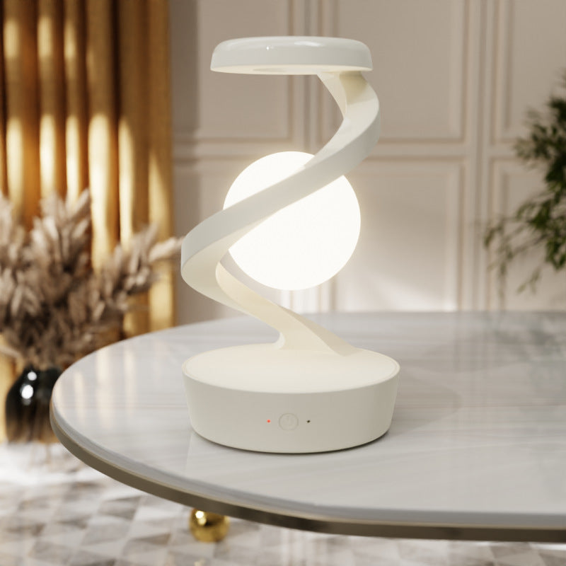 Rotating Moon Desk Lamp | Wireless Charging & Sensor Control Night Light