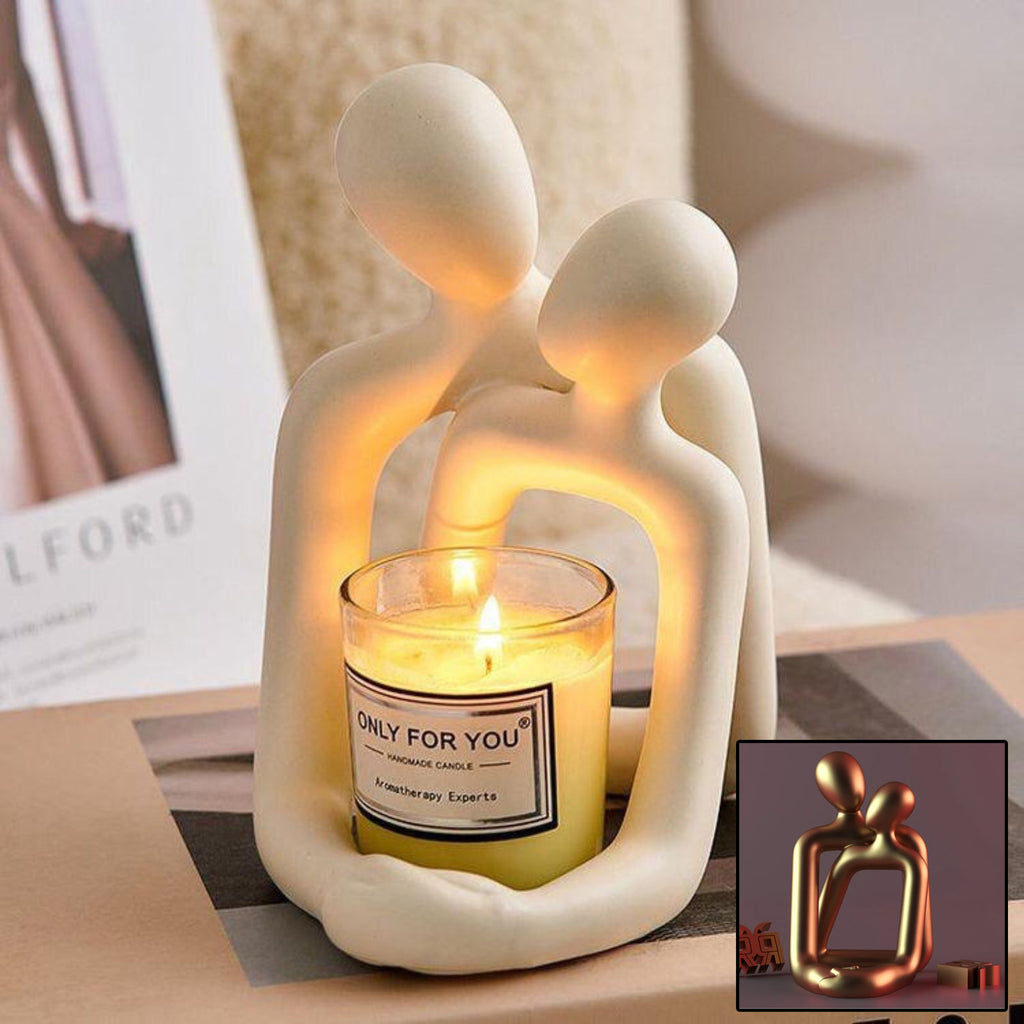 Loving Couple Resin Statue | Modern Home Decor & Gift