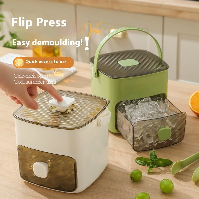 48-Grid Double Layer Press Ice Tray | 1-Second Release Mold
