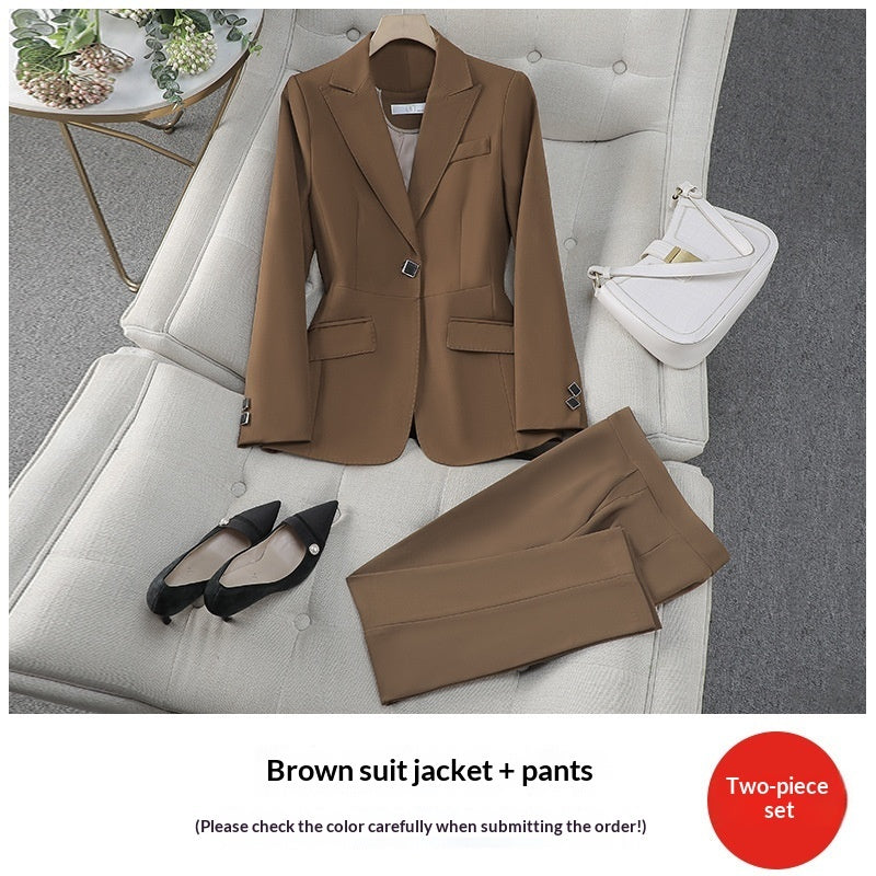 Elegant High-End Blazer & Pants Set | Spring Autumn Professional Wear