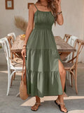 Strapless Layered Slim-Fit Dress — Waist-Cinching Solid Color
