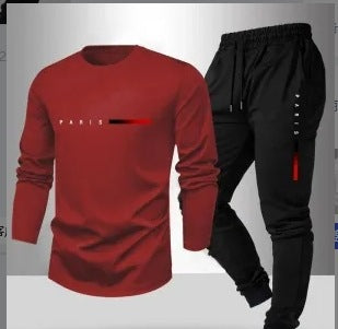 Men's Fashion Trend Long-Sleeve Pants Set | Modern Casual Outfit