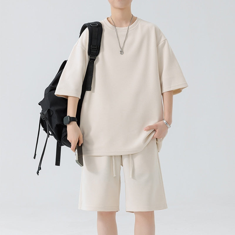 Men's Quick-Dry Breathable Loose Leisure Suit | Short Sleeve & Shorts Set