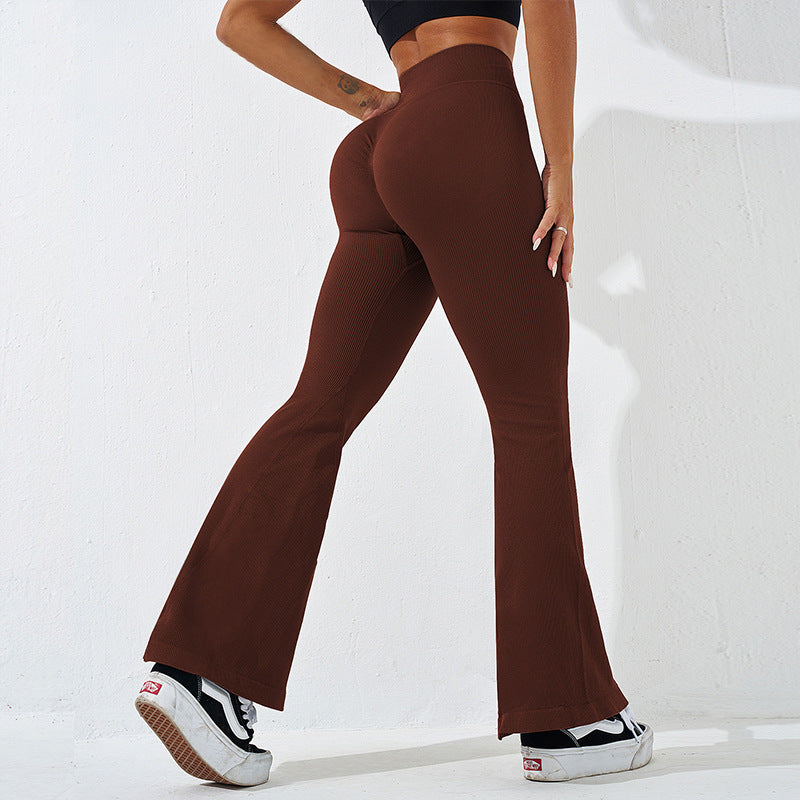 Seamless High-Waist Wide-Leg Workout Yoga Pants