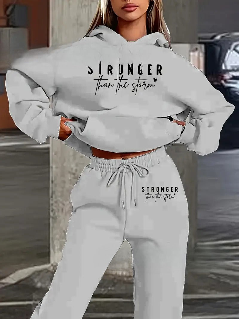 Women's Drop-Shoulder Sweatsuit Set | Cozy Loungewear