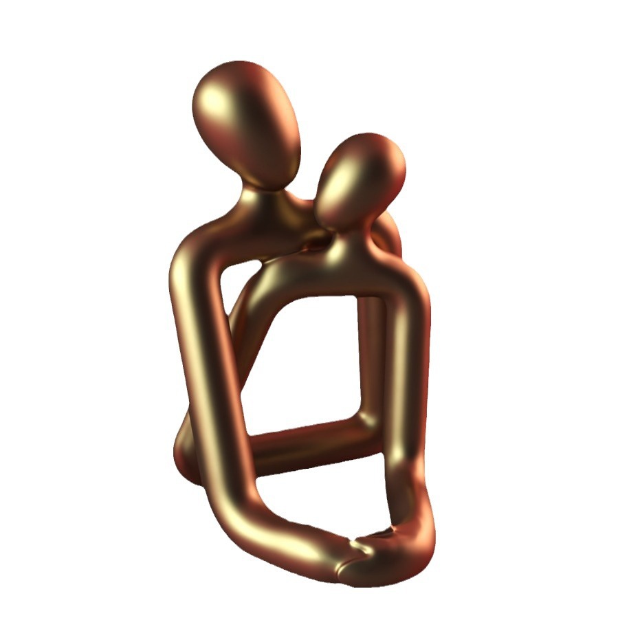 Loving Couple Resin Statue | Modern Home Decor & Gift