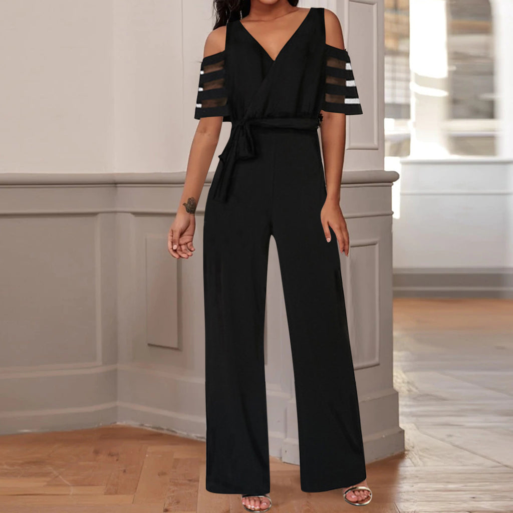 Women's Casual One-Piece Wide-Leg Pants