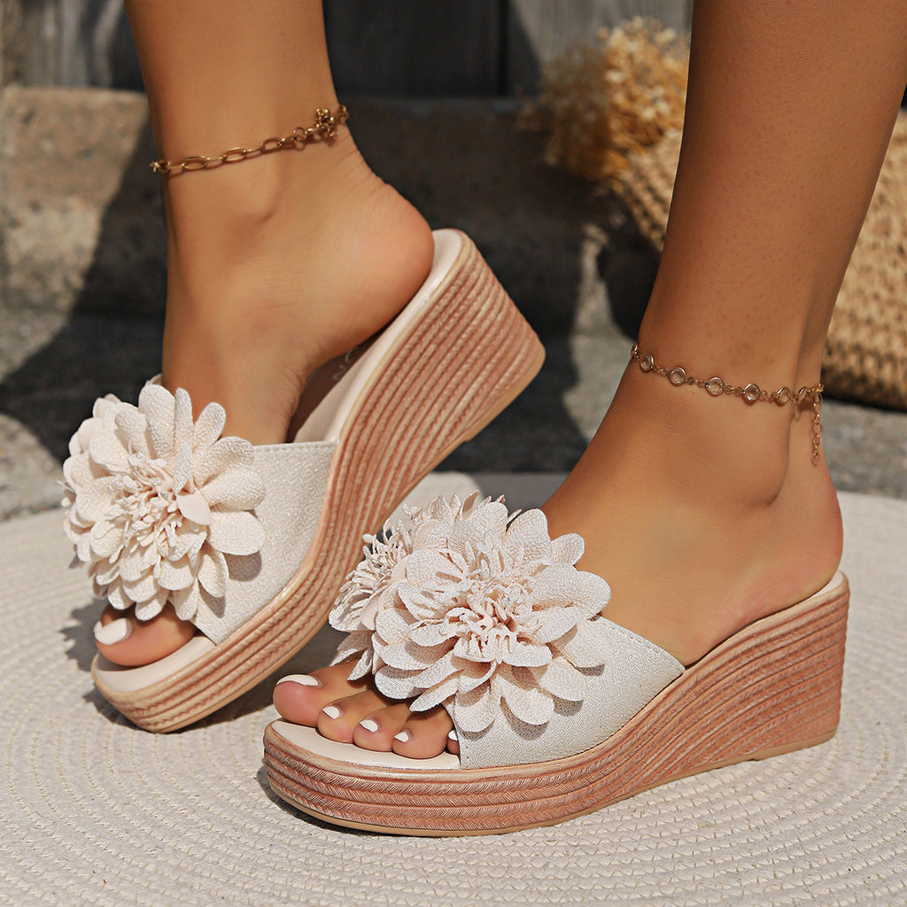 Flower Design Apparel & Accessories > Shoes > Sandals Female