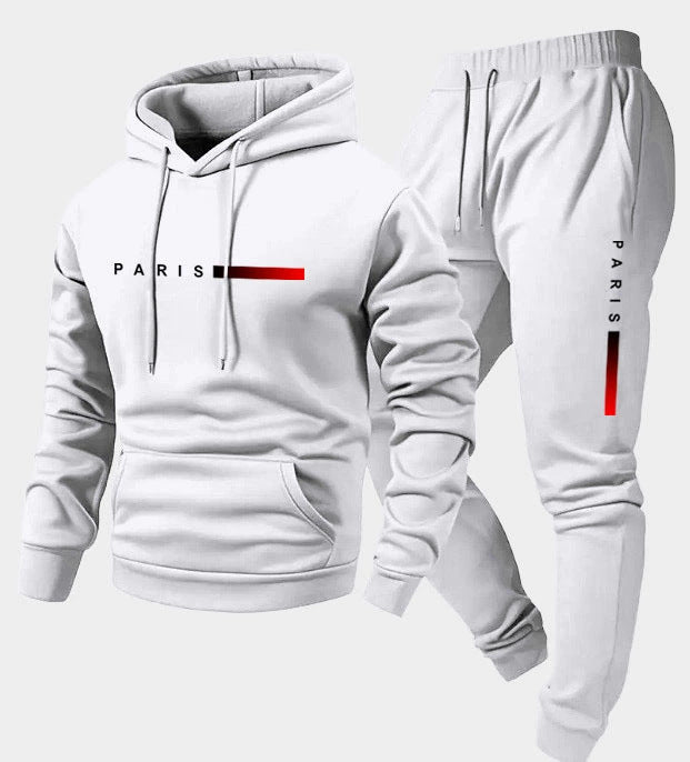 Men's Letter Print Hoodie & Jogger Pants Set | Relaxed Fit Sweatsuit
