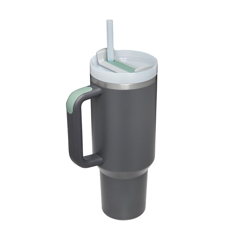 40 Oz Tumbler With Handle & Straw | Insulated Stainless Steel Travel Mug