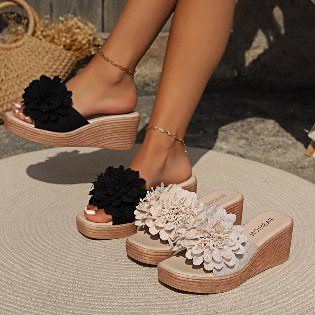 Flower Design Apparel & Accessories > Shoes > Sandals Female