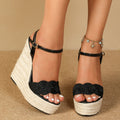 Wedge Platform Sandals | Women's Open Toe Slip-On Heels