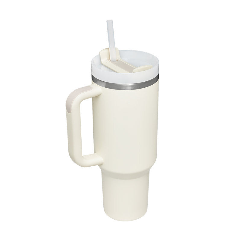 40 Oz Tumbler With Handle & Straw | Insulated Stainless Steel Travel Mug