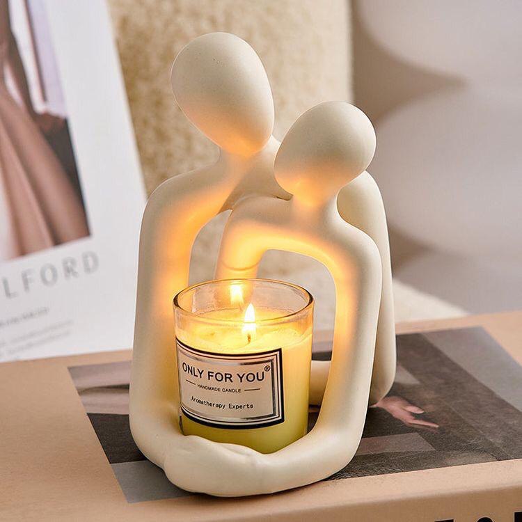 Loving Couple Resin Statue | Modern Home Decor & Gift