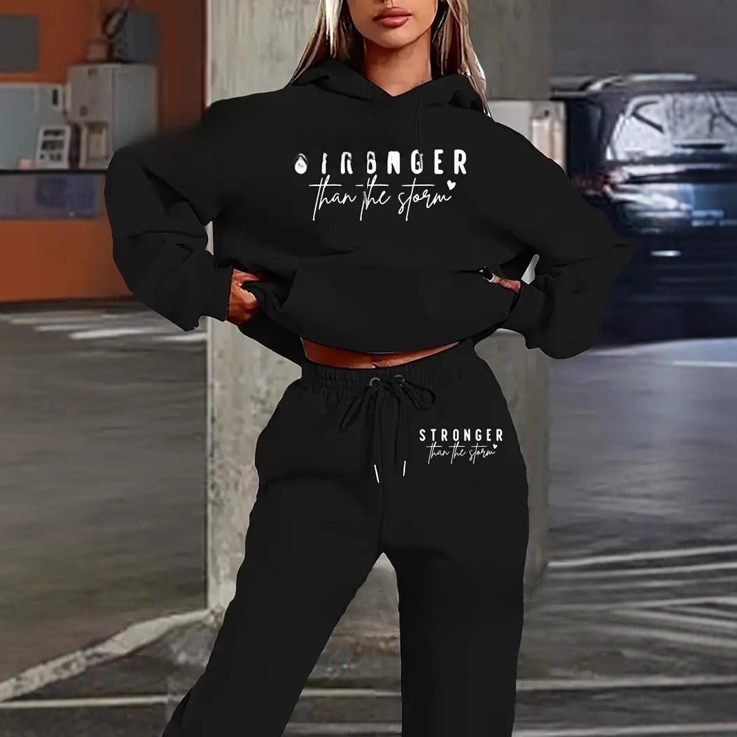 Women's Drop-Shoulder Sweatsuit Set | Cozy Loungewear