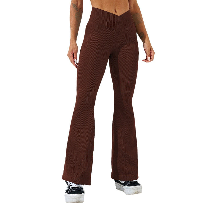 Seamless High-Waist Wide-Leg Workout Yoga Pants