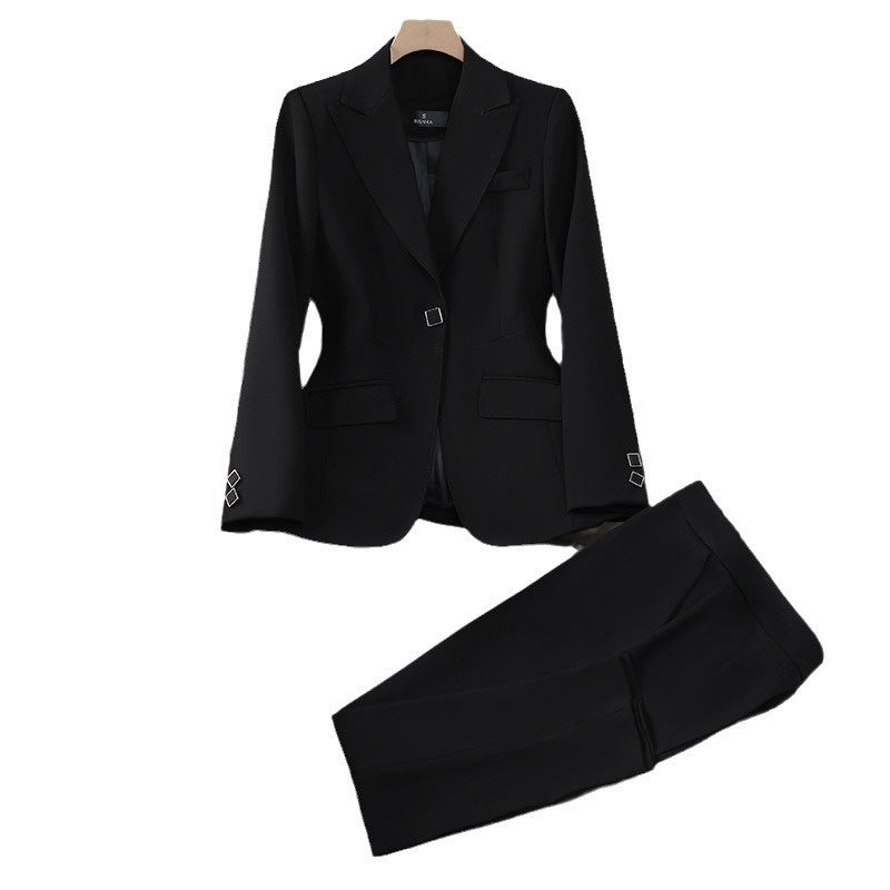 Elegant High-End Blazer & Pants Set | Spring Autumn Professional Wear