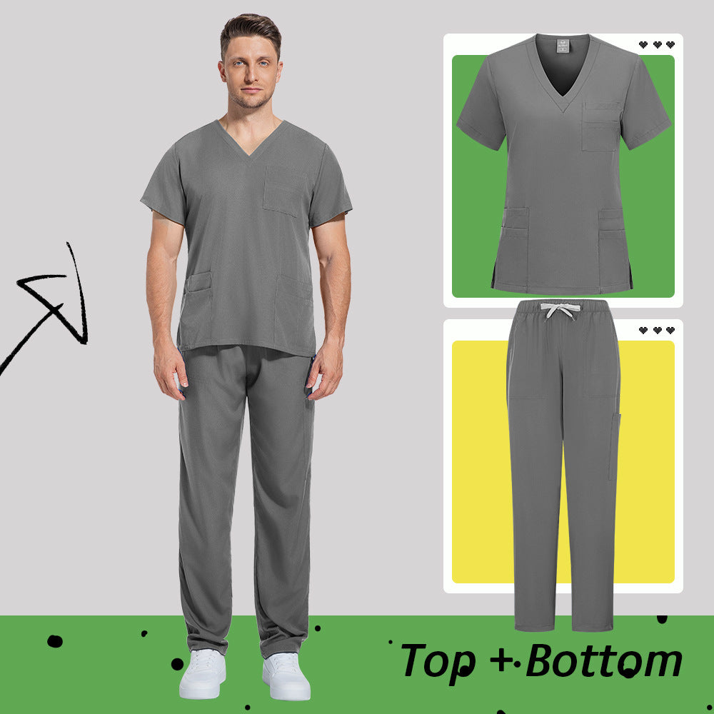 Unisex Medical Scrubs Set | Matte Professional Uniform for Doctors & Nurses