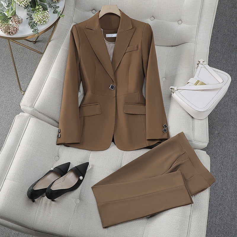 Elegant High-End Blazer & Pants Set | Spring Autumn Professional Wear