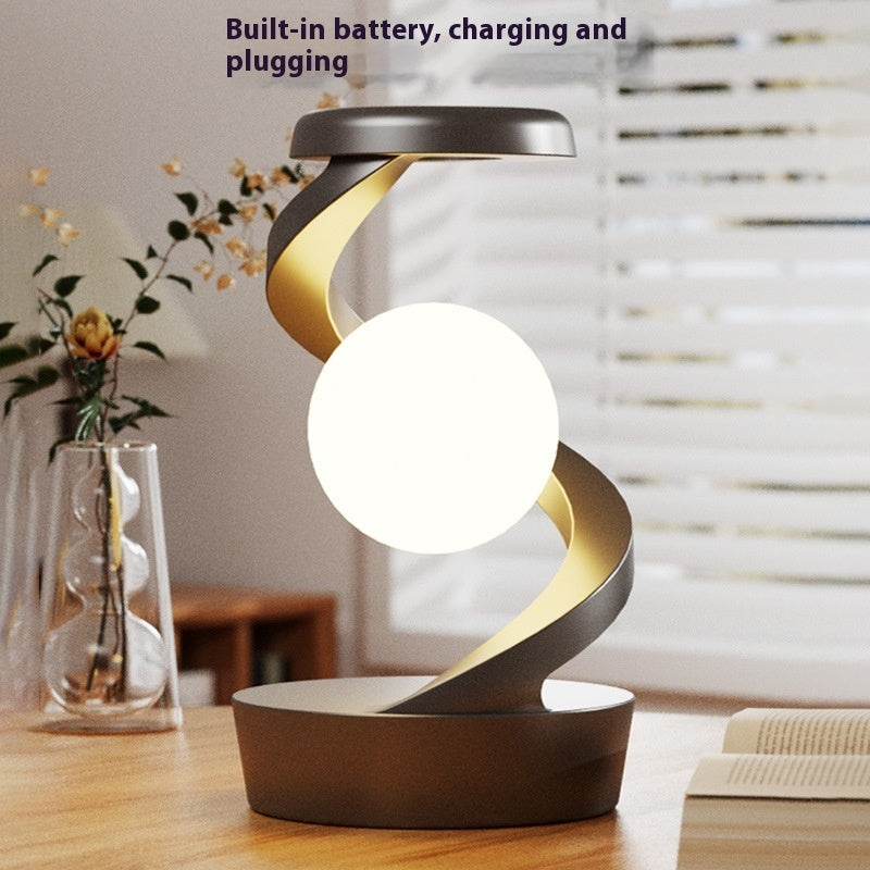 Rotating Moon Desk Lamp | Wireless Charging & Sensor Control Night Light