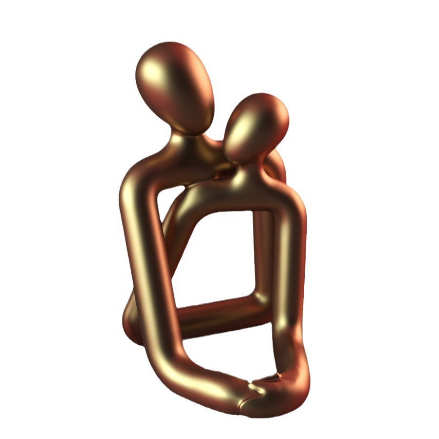 Loving Couple Resin Statue | Modern Home Decor & Gift