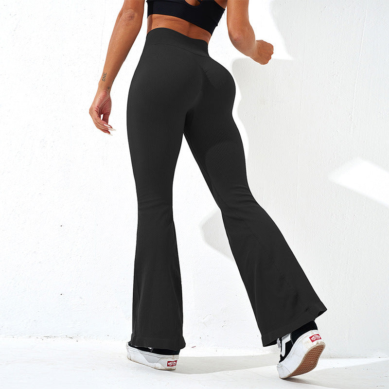 Seamless High-Waist Wide-Leg Workout Yoga Pants