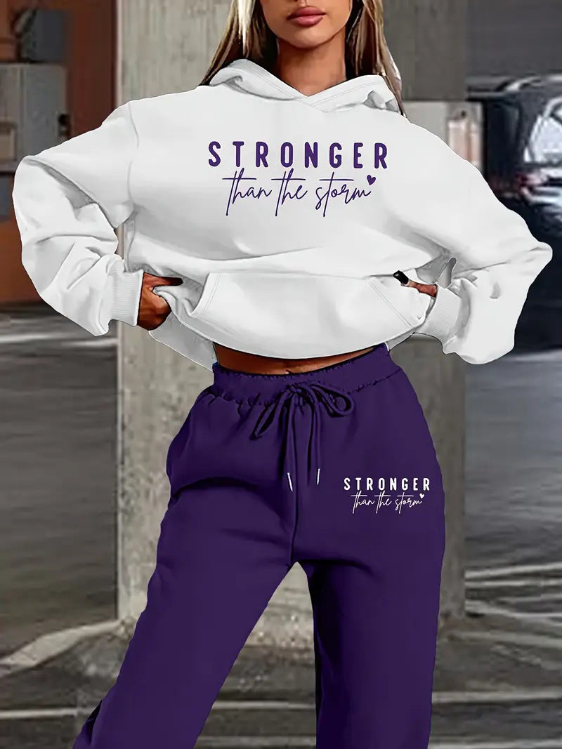 Women's Drop-Shoulder Sweatsuit Set | Cozy Loungewear