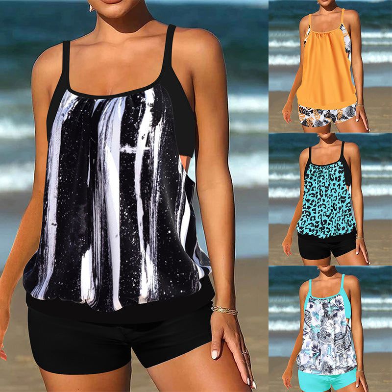 Printed Two-Piece Swimsuit Set | Women's Beach Swimwear